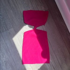Pink mini dress
